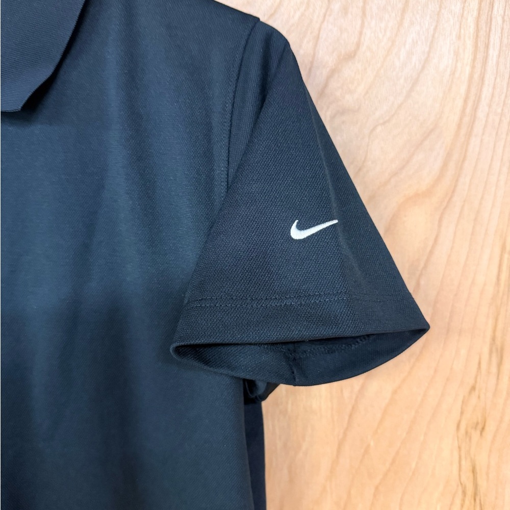 Nike Ladies Dri-FIT Classic Golf Polo Shirt Medium Black Womens 286772 010 - Picture 2 of 7
